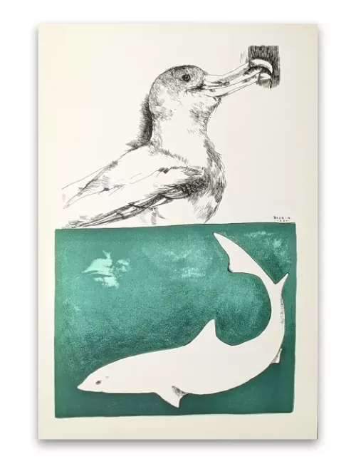 Leonard Baskin | Möve und Hai