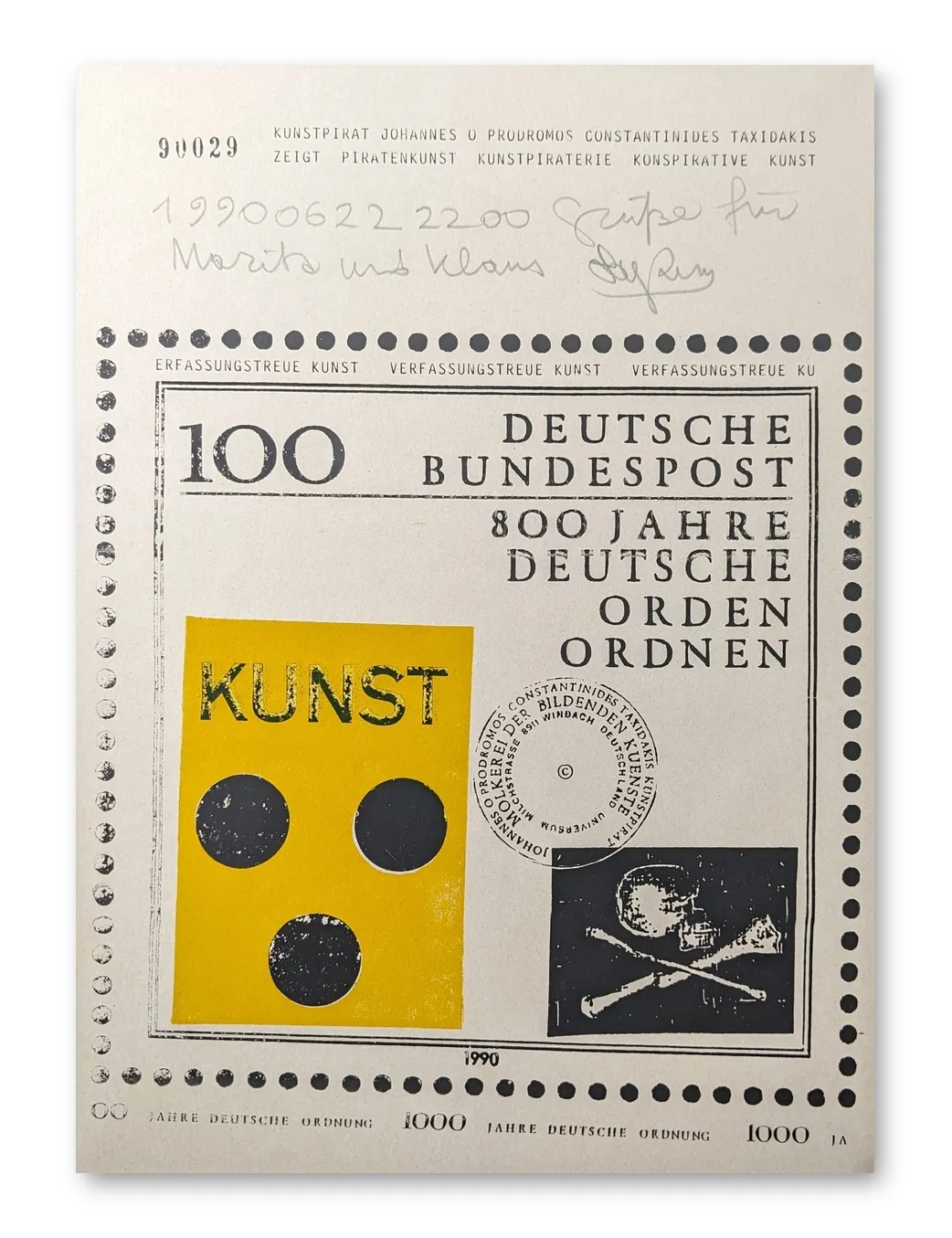 Johannes Constantinides Taxidakis | 1000 Jahre deutsche Ordnung (Ausstellungsplakat)