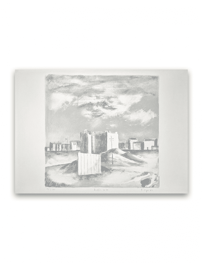 Lithografie von Peter Sorge mit dem Titel: Berlin W 30