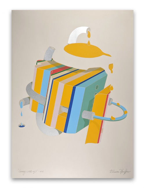 Siebdruck von Werner Pfeiffer mit dem Titel "Sunny Side Up"